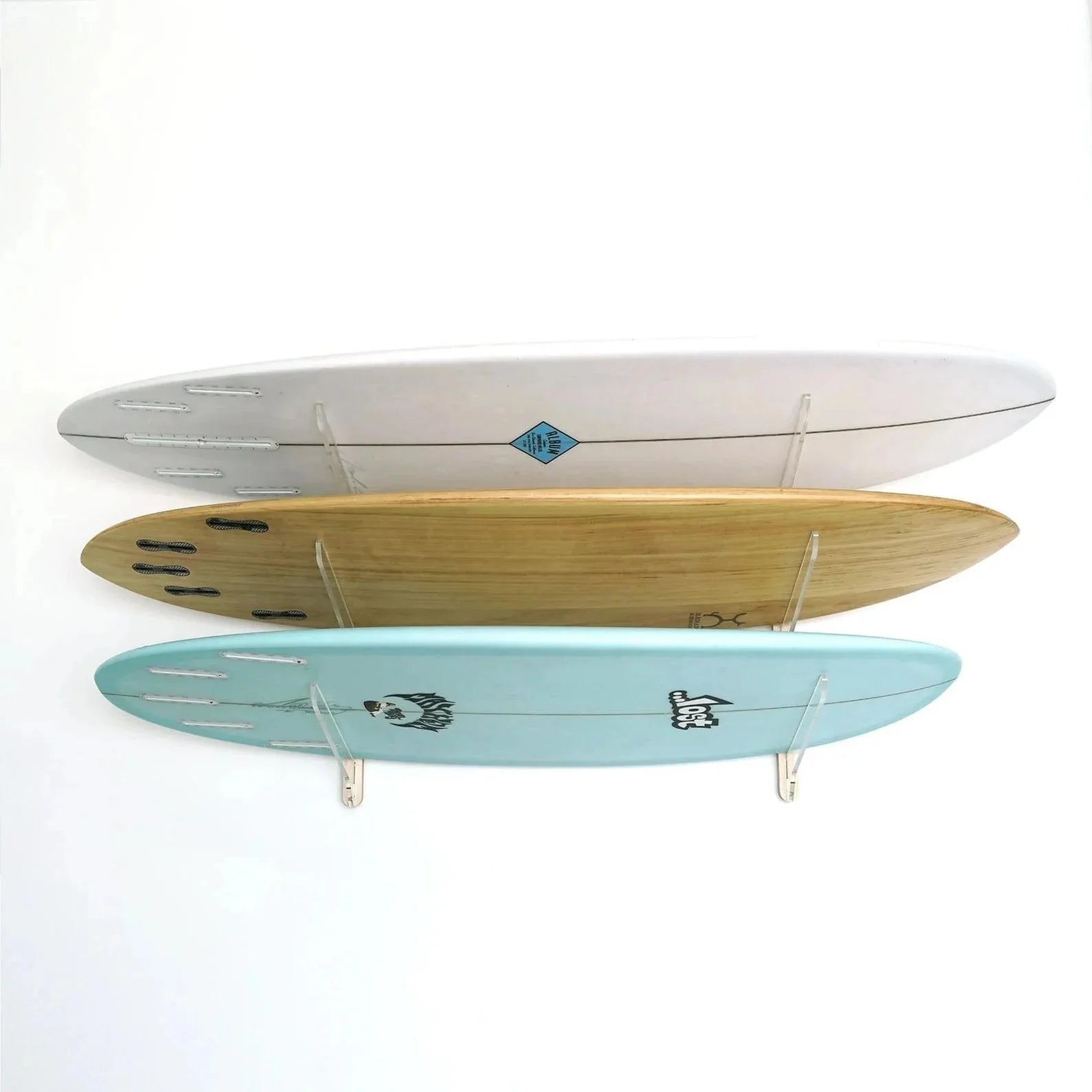 GNARWALL multi-board rack with surfboards mounted on a wall