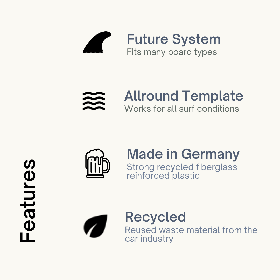 Surf Finnen Single Tab (medium/white)