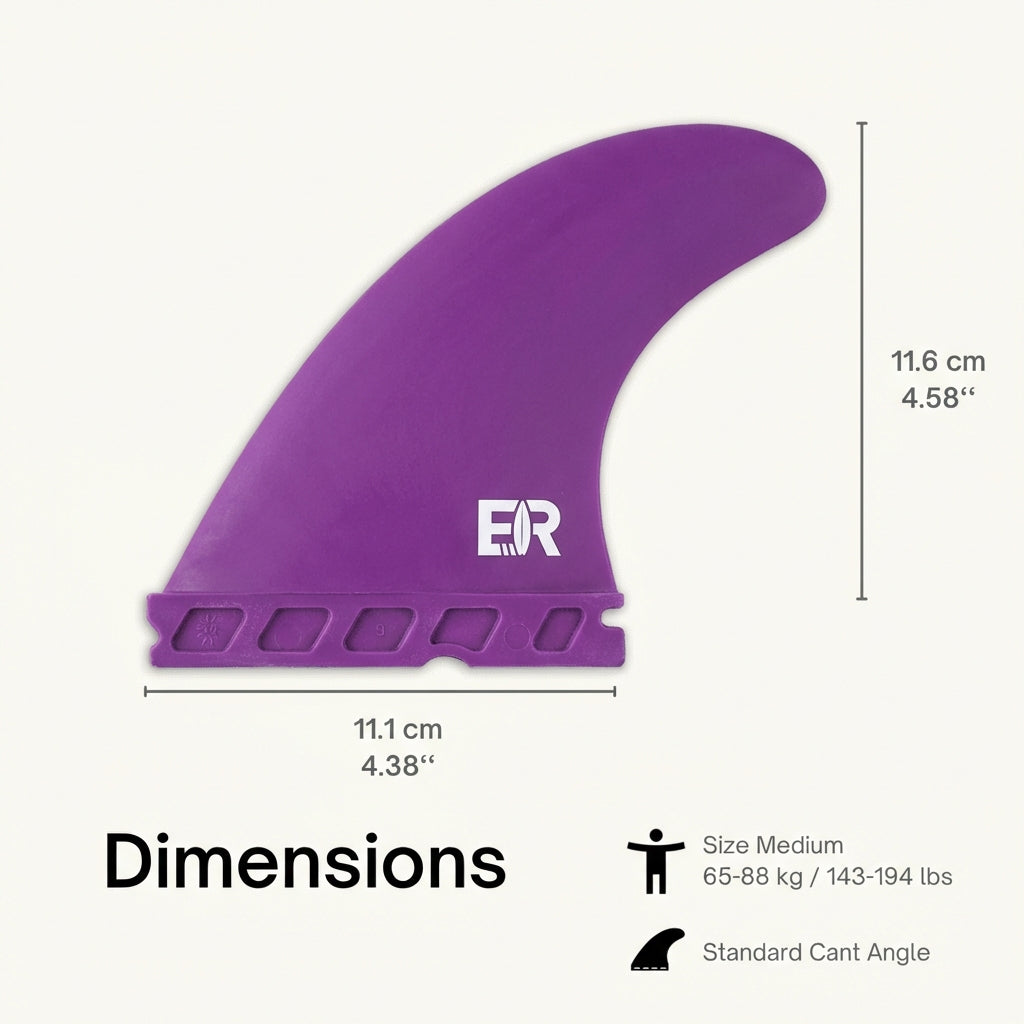 Eisbach Riders Futures Single Tab Surf Fin Thruster medium purple