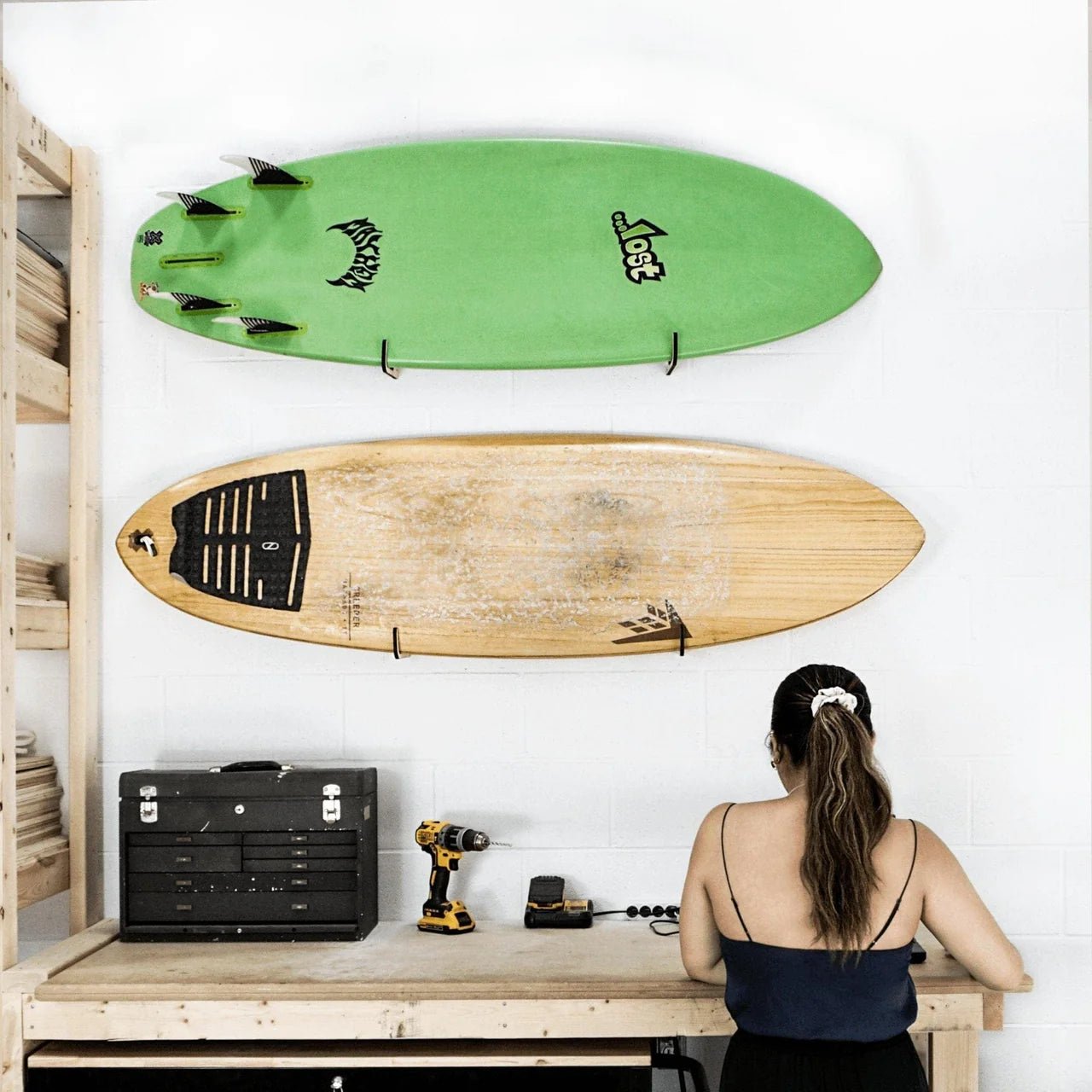 GNARWALL Horizontal Surfboard Hangers - Bamboo Edition - Eisbach Riders Surfing Company
