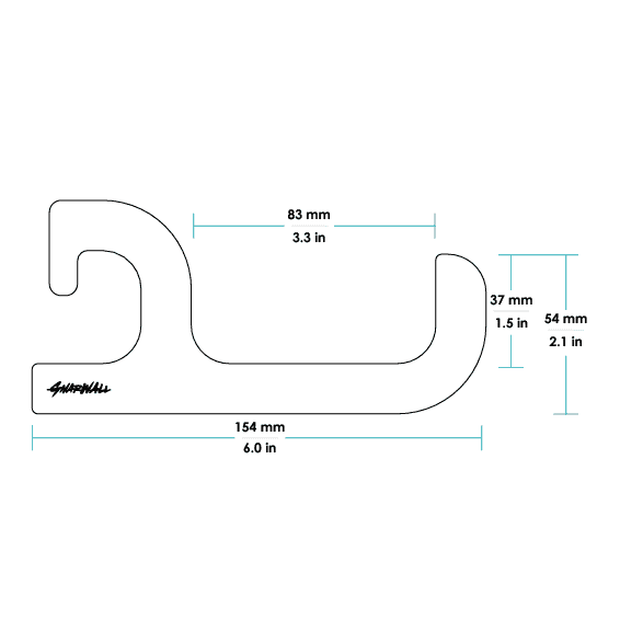 GNARWALL Horizontal Surfboard Hangers - Bamboo Edition - Eisbach Riders Surfing Company
