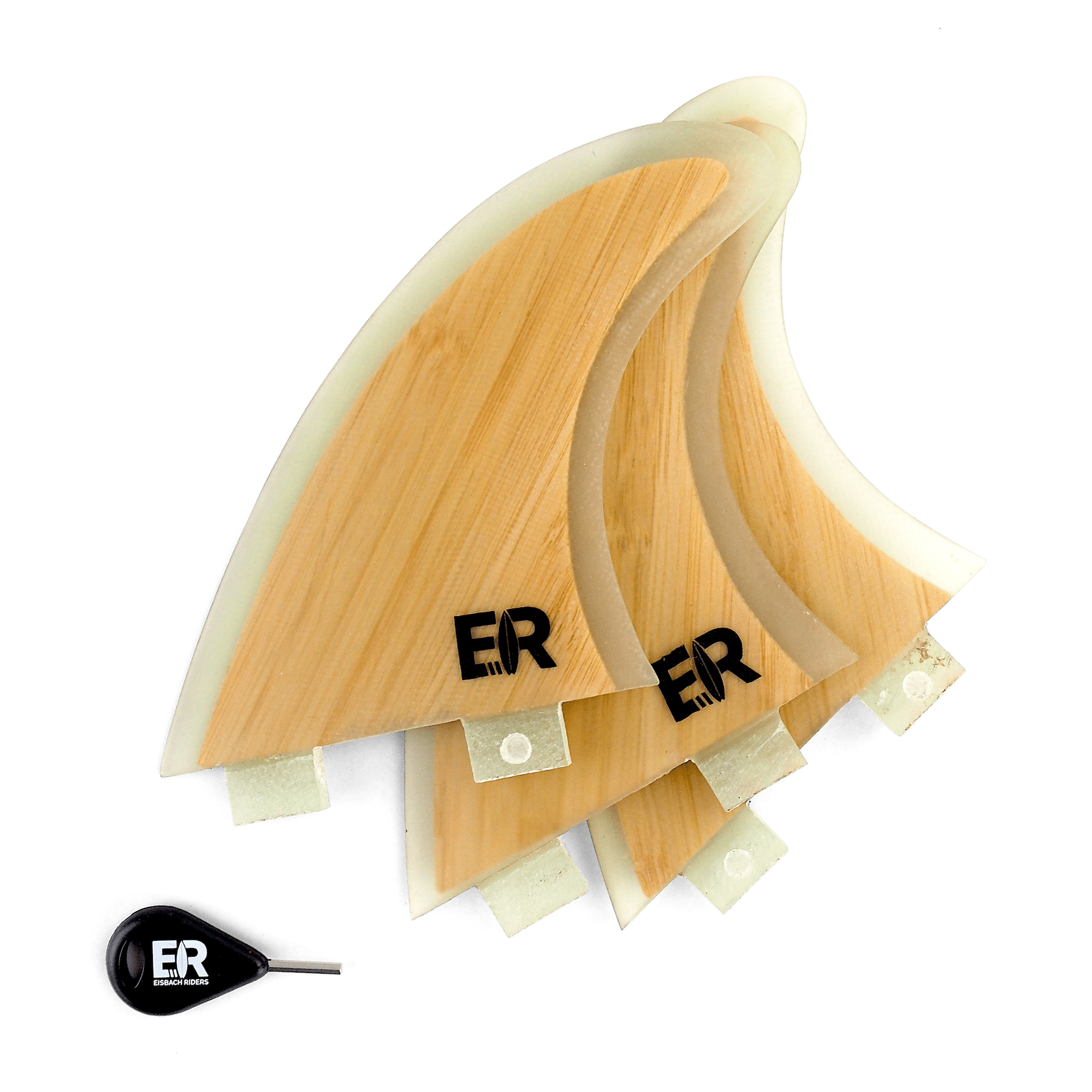 Surf Fins Double Tab Fiberglass Bamboo - Eisbach Riders Surfing Company