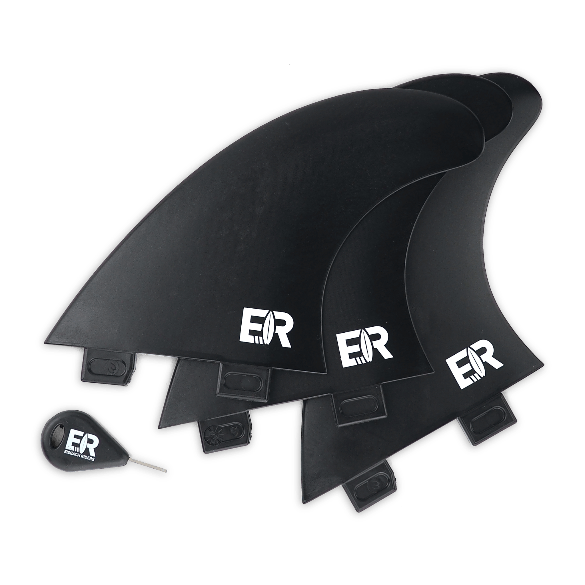 Surf Fins Double Tab (medium/black) - Eisbach Riders Surfing Company