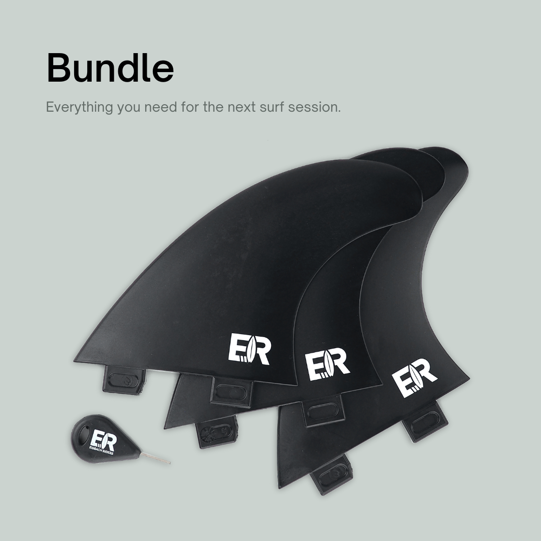 Surf Fins Double Tab (small/black) - Eisbach Riders Surfing Company